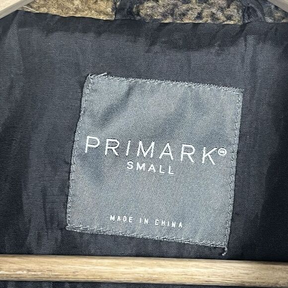 Primark sherpa jacket womens size small brown blue casual zip winter - Picture 3 of 9